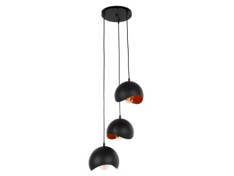 ΦΩΤΙΣΤΙΚΟ ΟΡΟΦΗΣ 3-ΦΩΤΟ HM4166.01 ΜΕΤΑΛΛΙΚΕΣ ΣΦΑΙΡΕΣ ΜΑΥΡΟ-ΠΟΡΤΟΚΑΛΙ Φ20x112Υ