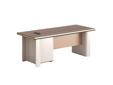 ΓΡΑΦΕΙΟ ΣΕΙΡΑ SUPERON HM2138 ΜΕΛΑΜΙΝΗ ΦΥΣΙΚΟ-ΜΠΕΖ 200x85x75Υεκ.