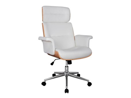ΚΑΡΕΚΛΑ ΓΡΑΦΕΙΟΥ ΔΙΕΥΘΥΝΤΙΚΗ SUPERIOR PRO HM1108.02 SONAMA-ΛΕΥΚΟ PU 74x74x116Yεκ.