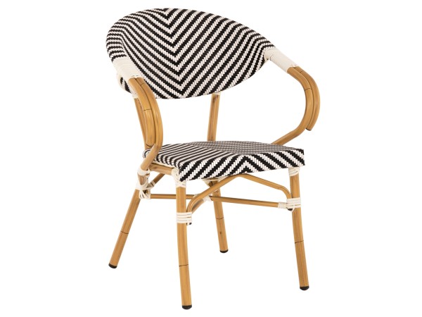 ΠΟΛΥΘΡΟΝΑ BAMBOO LOOK HM5861.01 ΜΑΥΡΟ-ΛΕΥΚΟ 57x55x82 εκ.