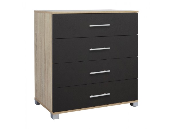 ΣΥΡΤΑΡΙΕΡΑ ΜΕΛΑΜΙΝΗΣ BRIANA HM2204.04 ME 4 ΣΥΡΤΑΡΙΑ SONAMA-ΓΚΡΙ 75x40x83Υ εκ.