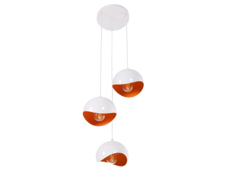 ΦΩΤΙΣΤΙΚΟ ΟΡΟΦΗΣ 3-ΦΩΤΟ HM4166.02 ΜΕΤΑΛΛΙΚΕΣ ΣΦΑΙΡΕΣ ΛΕΥΚΟ-ΠΟΡΤΟΚΑΛΙ Φ20x112Υ