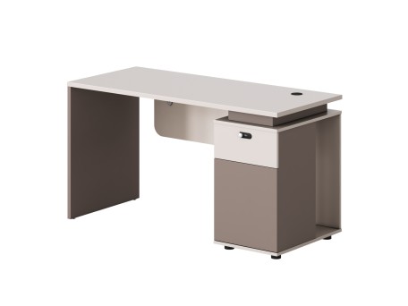 ΓΡΑΦΕΙΟ ΜΕ ΔΕΞΙ ΝΤΟΥΛΑΠΙ NEWLINE HM18274R ΜΕΛΑΜΙΝΗ ΕΚΡΟΥ-ΑΝΟΙΧΤΟ ΚΑΦΕ 120x60x75Υ