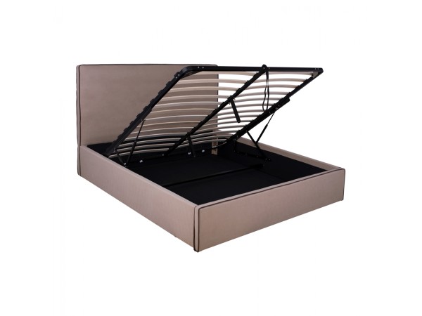 ΚΡΕΒΑΤΙ ALLIE HM584.02 160x200 εκ. ΜΕ ΑΠΟΘΗΚΕΥΤΙΚΟ ΧΩΡΟ ΜΠΕΖ ΥΦΑΣΜΑ