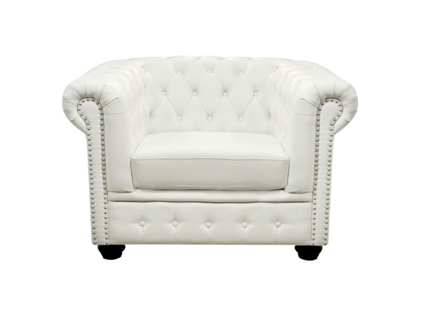 ΠΟΛΥΘΡΟΝΑ T.CHESTERFIELD POLINA HM3011.02 PU ΛΕΥΚΟ ΜΑΤ 110x90x73Y εκ.