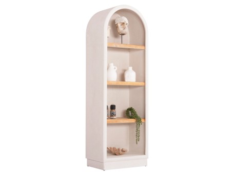 ΡΑΦΙΕΡΑ ΣΕΙΡΑ SANTORINI HM18045 MDF ΥΠΟΛΕΥΚΟ-ΡΑΦΙΑ ΞΥΛΟ ΕΛΑΤΟΥ ΦΥΣΙΚΟ 60x38,5x179Υεκ.