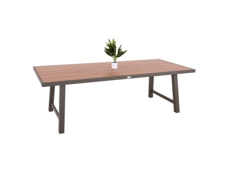 ΤΡΑΠΕΖΙ ΑΛΟΥΜΙΝΙΟΥ GOBAR HM6060.04 ΣΑΜΠΑΝΙ ΜΕ ΕΠΙΦΑΝΕΙΑ ΑΠΟΜΙΜΗΣΗΣ ΞΥΛΟΥ 240Χ105Χ75Υεκ.