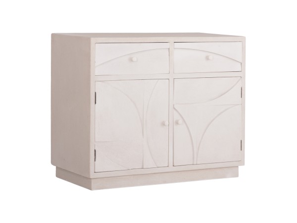 ΜΠΟΥΦΕΣ ΣΕΙΡΑ SANTORINI HM18046 MDF ΣΕ ΥΠΟΛΕΥΚΟ ΧΡΩΜΑ-2 ΣΥΡΤΑΡΙΑ & 2 ΠΟΡΤΕΣ 107x38x82,5Υεκ.