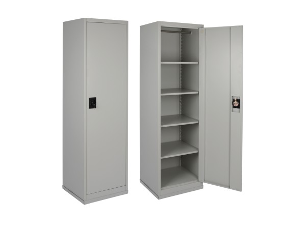 ΝΤΟΥΛΑΠΑ ΜΟΝΗ ΜΕΤΑΛΛΙΚΗ ΜΕ ΚΛΕΙΔΑΡΙΑ OVIEDO HM5117.11 ΓΚΡΙ 50x45x185Υεκ.