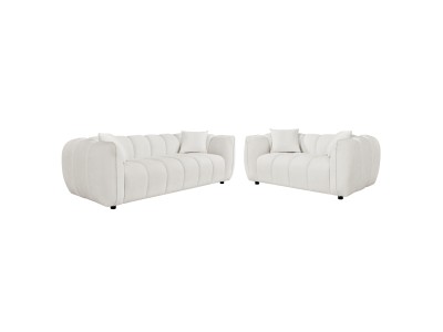 ΣΕΤ ΣΑΛΟΝΙ 3Θ & 2Θ LYKKE HM10812.02 ΕΚΡΟΥ ΥΦΑΣΜΑ