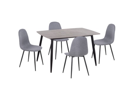 ΣΕΤ ΤΡΑΠΕΖΑΡΙΑΣ 5ΤΜΧ RAVEN HM21068.03 ΚΕΡΑΜΙΚΟ TOP ΓΚΡΙ ΜΑΡΜΑΡΟ--ΓΚΡΙ ΥΦΑΣΜΑ