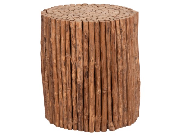 ΤΡΑΠΕΖΙ ΣΑΛΟΝΙΟΥ ΣΤΡΟΓΓΥΛΟ DRIFTER HM4443 DRIFTWOOD ΣΕ ΦΥΣΙΚΟ ΧΡΩΜΑ Φ36x40Υεκ