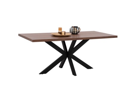 ΤΡΑΠΕΖΙ ΤΡΑΠΕΖΑΡΙΑΣ SARI HM9311.02 ΜΕ ΚΑΠΛΑΜΑ ΚΑΡΥΔΙΑΣ ΡΟΥΣΤΙΚ ΣΤΥΛ 180x90x75Yεκ.