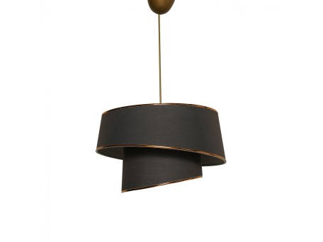 ΦΩΤΙΣΤΙΚΟ ΟΡΟΦΗΣ ΚΡΕΜΑΣΤΟ HM7356.02 ΜΕΤΑΛΛΟ ΚΑΙ ΥΦΑΣΜΑ ΑΝΘΡΑΚΙ ΧΡΥΣΟ Φ32x70Υ εκ.