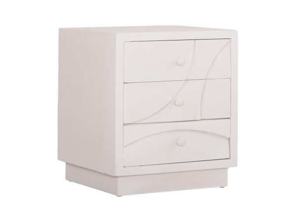 ΚΟΜΟΔΙΝΟ ΣΕΙΡΑ SANTORINI HM18047 MDF ΣΕ ΥΠΟΛΕΥΚΟ ΧΡΩΜΑ-3 ΣΥΡΤΑΡIA 48x38x55,5Υεκ.