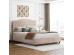 ΚΡΕΒΑΤΙ MALENA ΜΕ ΑΠΟΘΗΚΕΥΤΙΚΟ ΜΠΕΖ ΥΦΑΣΜΑ Τ. NUBUK HM624.22 ΓΙΑ ΣΤΡΩΜΑ 160x200 εκ.