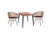 ΣΕΤ 3ΤΜΧ ALLEGRA WICKER ΜΕ ΤΡΑΠΕΖΙ 80X80Χ78Υ ΜΠΕΖ & ΜΑΥΡΟ ΧΡΩΜΑ HM10481