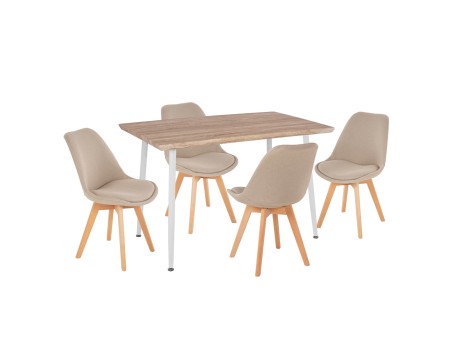 ΣΕΤ ΤΡΑΠΕΖΑΡΙΑΣ 5ΤΜΧ PALOMA HM10382 MDF TOP ΣΕ SONAMA--ΜΠΕΖ ΚΑΡΕΚΛΕΣ