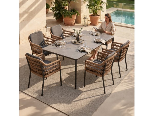 ΣΕΤ ΤΡΑΠΕΖΑΡΙΑΣ 7ΤΜΧ STAD HM10863.01 ΓΚΡΙ ΑΛΟΥΜΙΝΙΟ-SINTERED STONE TOP-OLEFIN ΣΕΤ ΤΡΑΠΕΖΑΡΙΑΣ 7ΤΜΧ STAD HM10863.01 ΓΚΡΙ ΑΛΟΥΜΙΝΙΟ-SINTERED STONE TOP-OLEFIN