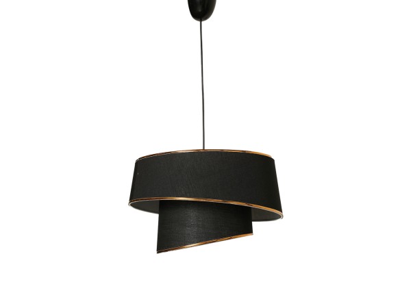 ΦΩΤΙΣΤΙΚΟ ΟΡΟΦΗΣ ΚΡΕΜΑΣΤΟ HM7356.03 ΜΕΤΑΛΛΟ ΚΑΙ ΥΦΑΣΜΑ ΜΑΥΡΟ Φ32x70Υ εκ.