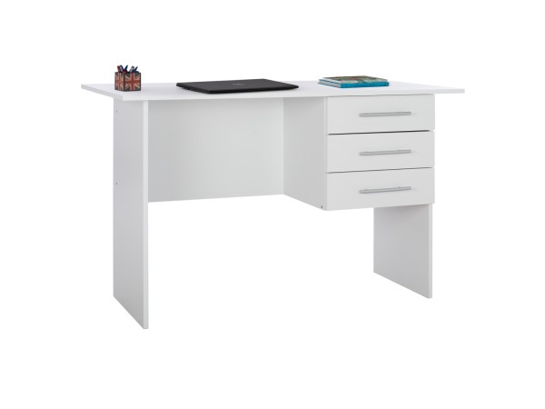 ΓΡΑΦΕΙΟ ΜΕΛΑΜΙΝΗΣ ENSLEY HM2029.05 ΜΕ 3 ΣΥΡΤΑΡΙΑ ΛΕΥΚΟ 120X60X76 εκ.