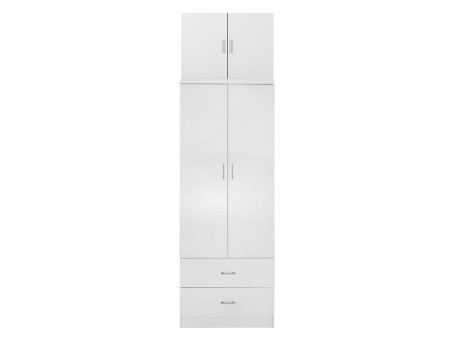 ΝΤΟΥΛΑΠΑ REINA HM21061.05 2ΦΥΛΛΗ ΜΕ ΠΑΤΑΡΙ & 2 ΣΥΡΤΑΡΙΑ-ΜΕΛΑΜΙΝΗ ΛΕΥΚΗ 80x42x241Υεκ