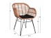 ΣΕΤ 3ΤΜΧ ALLEGRA WICKER ΜΕ ΤΡΑΠΕΖΙ 80X80Χ78Υ ΜΠΕΖ & ΜΑΥΡΟ ΧΡΩΜΑ HM10483
