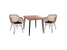 ΣΕΤ 3ΤΜΧ ALLEGRA WICKER ΜΕ ΤΡΑΠΕΖΙ 80X80Χ78Υ ΜΠΕΖ & ΜΑΥΡΟ ΧΡΩΜΑ HM10483