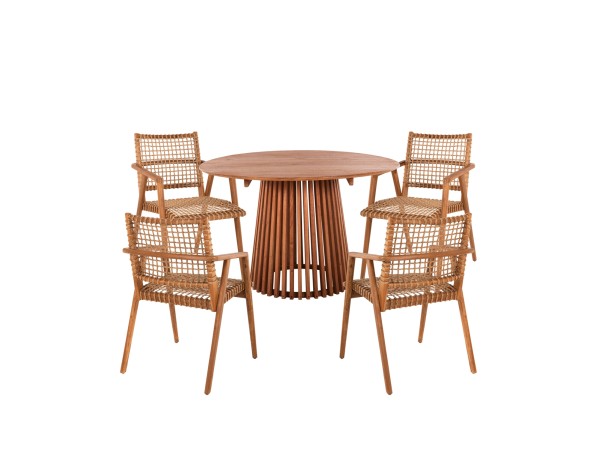 ΣΕΤ ΤΡΑΠΕΖΑΡΙΑΣ 5ΤΜΧ VAYA HM21074.01 ΣΤΡΟΓΓΥΛΟ ΤΡΑΠΕΖΙ Φ120εκ. & 4 ΚΑΡΕΚΛΕΣ ΣΕΤ ΤΡΑΠΕΖΑΡΙΑΣ 5ΤΜΧ VAYA HM21074.01 ΣΤΡΟΓΓΥΛΟ ΤΡΑΠΕΖΙ Φ120εκ. & 4 ΚΑΡΕΚΛΕΣ