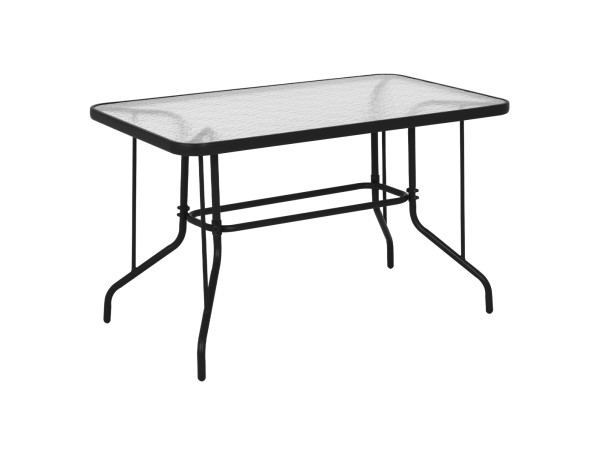 ΤΡΑΠΕΖΙ ADAM HM5679.01 ΜΕΤΑΛΛΙΚΟ ΓΚΡΙ ΜΕ ΓΥΑΛΙΝΗ ΕΠΙΦΑΝΕΙΑ 120Χ70Χ71Υεκ.