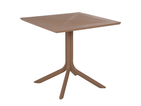 ΤΡΑΠΕΖΙ ΠΟΛΥΠΡΟΠΥΛΕΝΙΟΥ ΤΕΤΡΑΓΩΝΟ LUNAR HM5930.14 ΚΑΠΟΥΤΣΙΝΟ 80x80x75Υ εκ.