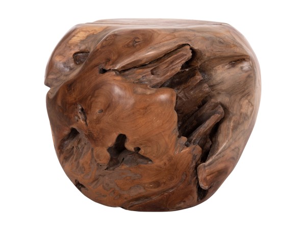 ΒΟΗΘΗΤΙΚΟ ΤΡΑΠΕΖΙ LOGGY HM18295 ΞΥΛΟ TEAK--ΦΥΣΙΚΟ 50x50x50Υεκ.