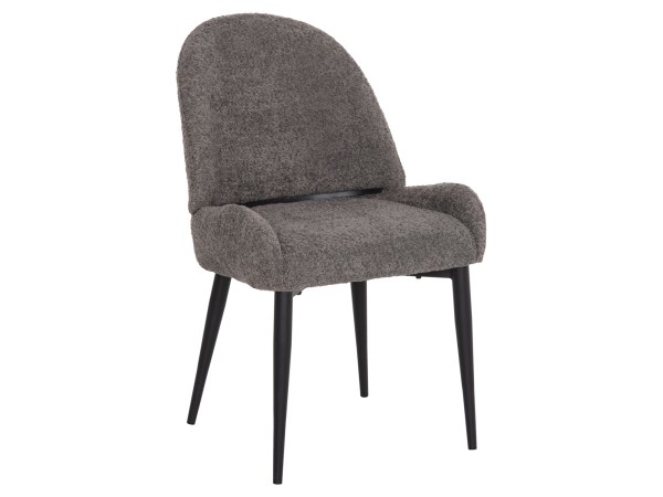 ΚΑΡΕΚΛΑ SARKY HM8585.11 ΥΦΑΣΜΑ ΜΠΟΥΚΛΕ ΓΚΡΙ ΜΕ ΜΕΤΑΛΛΙΚΑ ΠΟΔΙΑ 56x64x88Yεκ.