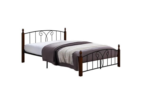 ΚΡΕΒΑΤΙ ΔΙΠΛΟ SUZIE HM585 ΓΙΑ ΣΤΡΩΜΑ 150x200 εκ. ΜΕΤΑΛΛΟ ΞΥΛΟ