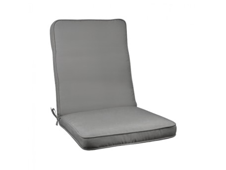 ΜΑΞΙΛΑΡΙ ΚΑΡΕΚΛΑΣ ΜΕ ΠΛΑΤΗ POLYESTER CHIOS ΓΚΡΙ HM11238.10P 117(45+72)X46X6 εκ.