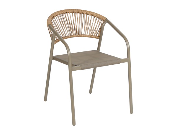 ΠΟΛΥΘΡΟΝΑ HOMAN HM6430.04 ΣΑΜΠΑΝΙ ΜΕΤΑΛΛΟ & TEXTILENE--ΜΠΕΖ P.E.RATTAN 53,5x62x75Υεκ