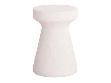 ΣΚΑΜΠΟ ΣΤΡΟΓΓΥΛΟ ΣΕΙΡΑ SANTORINI HM18057 ΠΟΛΥΡΗΤΙΝΗ ΣΕ ΥΠΟΛΕΥΚΟ ΧΡΩΜΑ Φ32x46Υεκ.