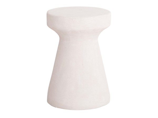 ΣΚΑΜΠΟ ΣΤΡΟΓΓΥΛΟ ΣΕΙΡΑ SANTORINI HM18057 ΠΟΛΥΡΗΤΙΝΗ ΣΕ ΥΠΟΛΕΥΚΟ ΧΡΩΜΑ Φ32x46Υεκ.