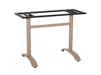 ΒΑΣΗ ΤΡΑΠΕΖΙΟΥ ΑΛΟΥΜΙΝΙΟΥ ΔΙΣΤΗΛΗ HM461.25 CAPPUCINO ΜΕ ΡΕΓΟΥΛΑΤΟΡΟΥΣ 100Χ60Χ73Υεκ.