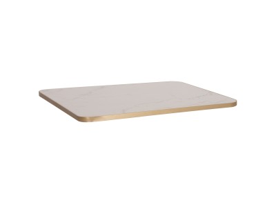 ΕΠΙΦΑΝΕΙΑ ΤΡΑΠΕΖΙΟΥ SINTERED STONE ΟΡΘΟΓΩΝΙΑ HM6656.12 ΠΛΑΙΣΙΟ ALU ΧΡΥΣΟ 120x80εκ.