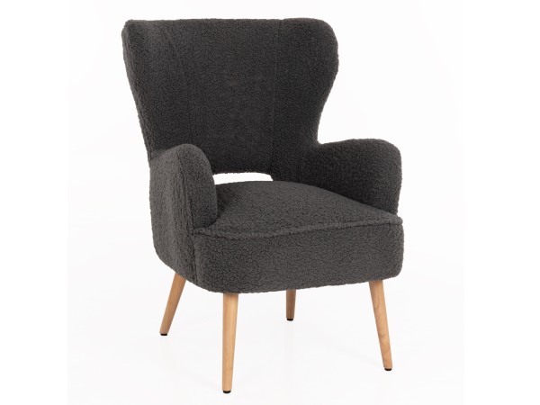 ΜΠΕΡΖΕΡΑ ΠΟΛΥΘΡΟΝΑ MYLIE ΓΚΡΙ ΜΠΟΥΚΛΕ HM8394.21 66X75X93Υ εκ.