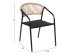 ΠΟΛΥΘΡΟΝΑ HOMAN HM6430.03 ΜΑΥΡΟ ΜΕΤΑΛΛΟ & TEXTILENE--ΜΠΕΖ P.E.RATTAN 53,5x62x75Υεκ