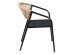 ΠΟΛΥΘΡΟΝΑ HOMAN HM6430.03 ΜΑΥΡΟ ΜΕΤΑΛΛΟ & TEXTILENE--ΜΠΕΖ P.E.RATTAN 53,5x62x75Υεκ