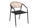 ΠΟΛΥΘΡΟΝΑ HOMAN HM6430.03 ΜΑΥΡΟ ΜΕΤΑΛΛΟ & TEXTILENE--ΜΠΕΖ P.E.RATTAN 53,5x62x75Υεκ