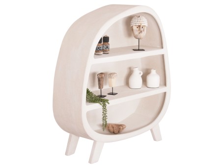 ΡΑΦΙΕΡΑ ΣΕΙΡΑ SANTORINI HM18060.01 MDF ΣΕ ΥΠΟΛΕΥΚΟ ΧΡΩΜΑ 120x38x133Υεκ.