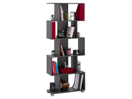 ΒΙΒΛΙΟΘΗΚΗ ΜΕΛΑΜΙΝΗΣ HM2385.10 ΓΚΡΙ 70x25x177Υ εκ.