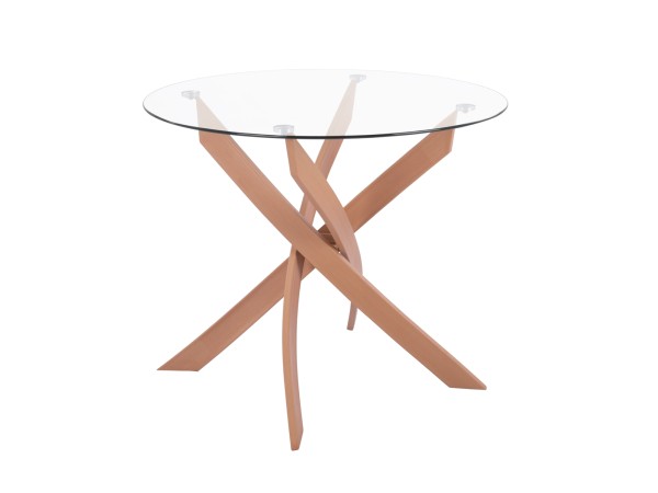 ΤΡΑΠΕΖΙ ΚΟΥΖΙΝΑΣ ΣΤΡΟΓΓΥΛΟ JAFARU HM8499.12 ΜΕΤΑΛ.ΠΟΔΙΑ ΧΡΩΜΑ ΦΥΣΙΚΟ Φ90x75Yεκ.