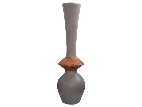 ΔΙΑΚΟΣΜΗΤΙΚΟ ΒΑΖΟ ΔΑΠΕΔΟΥ NEBULA HM4660.05M FIBER CEMENT TAUPE--ΞΥΛΟ ΤΕΑΚ Φ45x143Υεκ