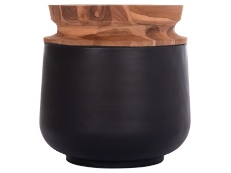 ΔΙΑΚΟΣΜΗΤΙΚΟ ΒΑΖΟ ΔΑΠΕΔΟΥ LINTER HM4662.01L FIBER CEMENT ΜΑΥΡΟ--ΞΥΛΟ ΤΕΑΚ Φ41x47Υεκ.