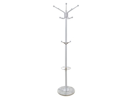 ΚΑΛΟΓΕΡΟΣ ΜΕΤΑΛΛΙΚΟΣ INES HM0039.02 ΠΕΡΙΣΤΡΕΦΟΜΕΝΟΣ ΛΕΥΚΟΣ ΜΕ ΜΑΡΜΑΡΟ φ.37x170 εκ.